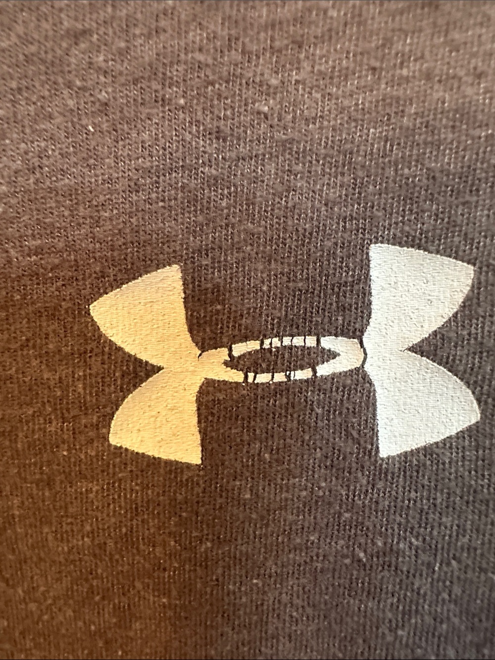 Vintage Under Armour Stevens Tee — Collegiate — Charcoal — Large — 100% Cotton - Picture 3 of 5